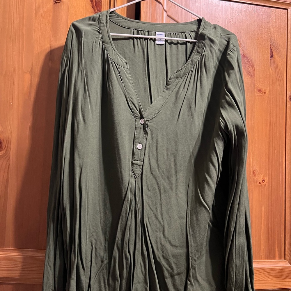 Old Navy Forest Green Blouse